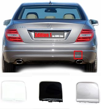 Rear Tow Cover for Mercedes Benz C Class W204 FL Sedan Fit C180 C200 C220 C250 C280 C300 C320 C350 2011 2012 2013 2014 Bumper Hook Eye Cap