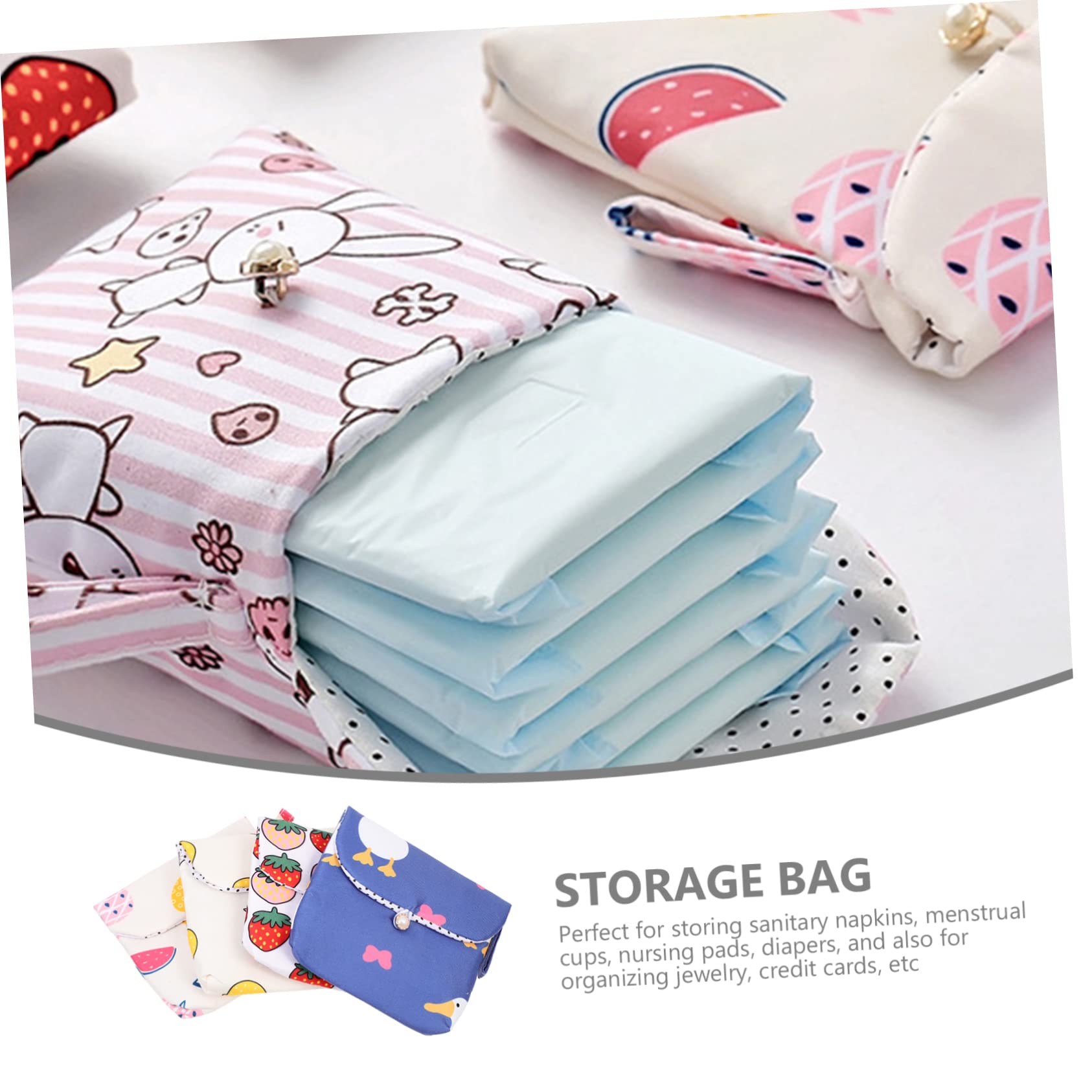 Ipetboom 20pezzi Borse Assorbenti Per Ciclo Mestruale Sacchetti Random Cute Nursing Pad Pouch Per Per Mensile