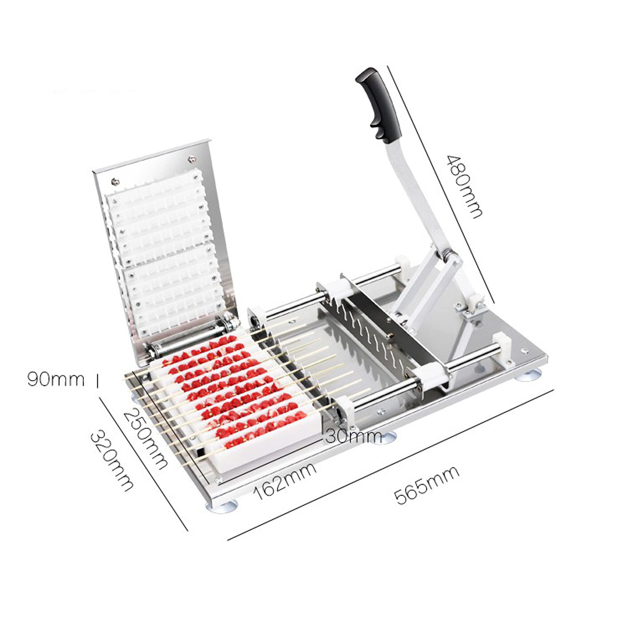 Macchina Per Kebab Per Barbecue Commerciale, Macchina Per Spiedini Di Carne 10 Corde Per Volta, Strumento Per Spiedini Per Barbecue In Acciaio Inossidabile Per Feste Barbecue In Casa (32 * 56,5 * 9 C