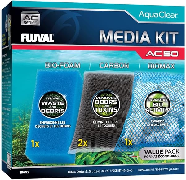 Kit Carga Mantenimiento para Filtro Mochila para Acuario Fluval AquaClear AC30 - 5