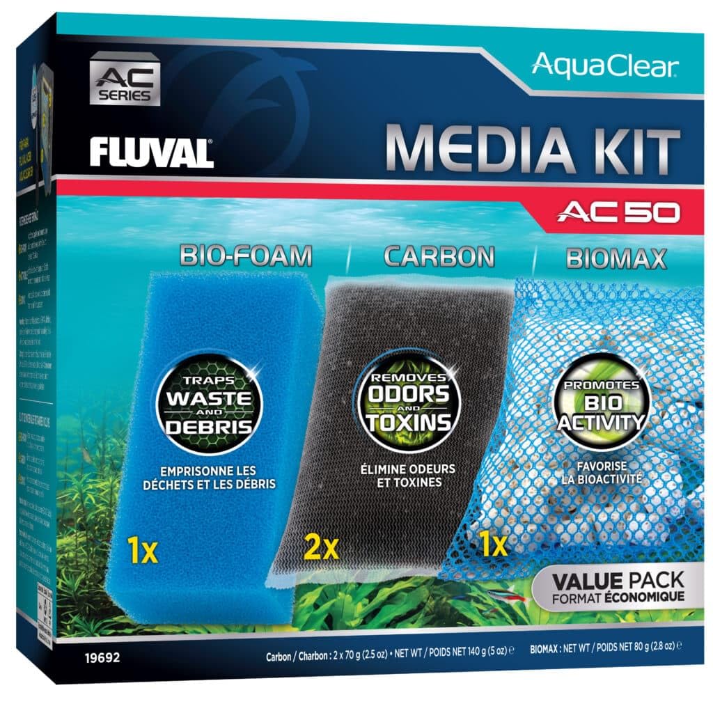 Fluval AquaClear AC50 Aquarium Backpack Filter Maintenance Kit