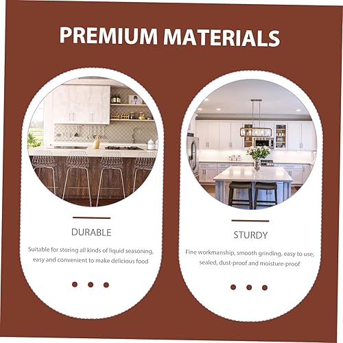 Miniatura 4 de MAGICLULU Caja de azufaifo botella de condimento dispensador portátil de vinagre dispensador de salsa de soja, agitador de chile Tazón de