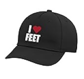 I Heart, I Love Feet Adjustable Baseball Hat