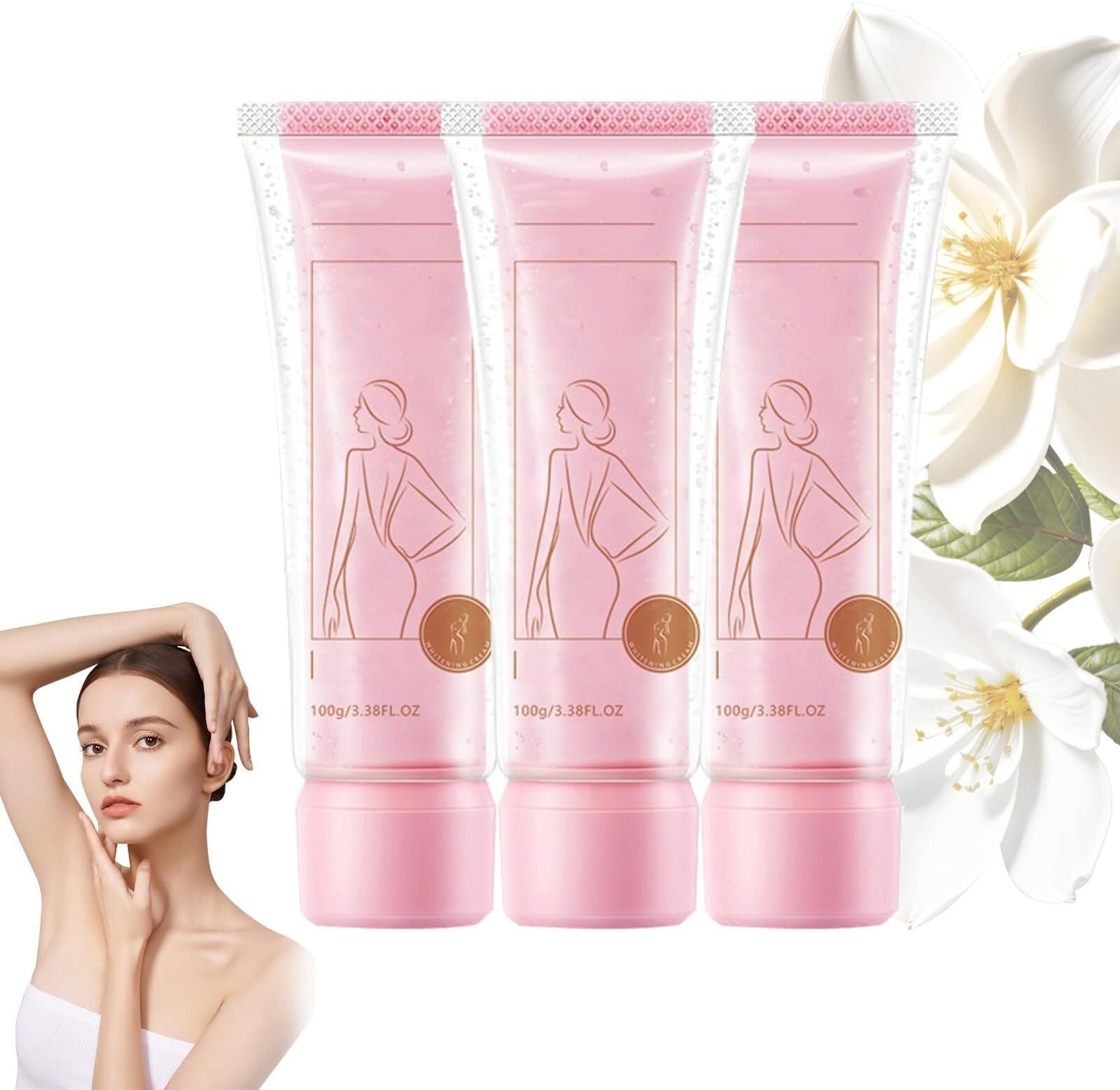 Aisasea Whitening Cream,Double Tube Whitening Cream,Korean Care Cream,Tone Up Cream Face Moisturizer Cream,Body Lotion For Dry Skin,Vitamin C Skin Cream Improve Dullness 100g Body/Face(3pcs)