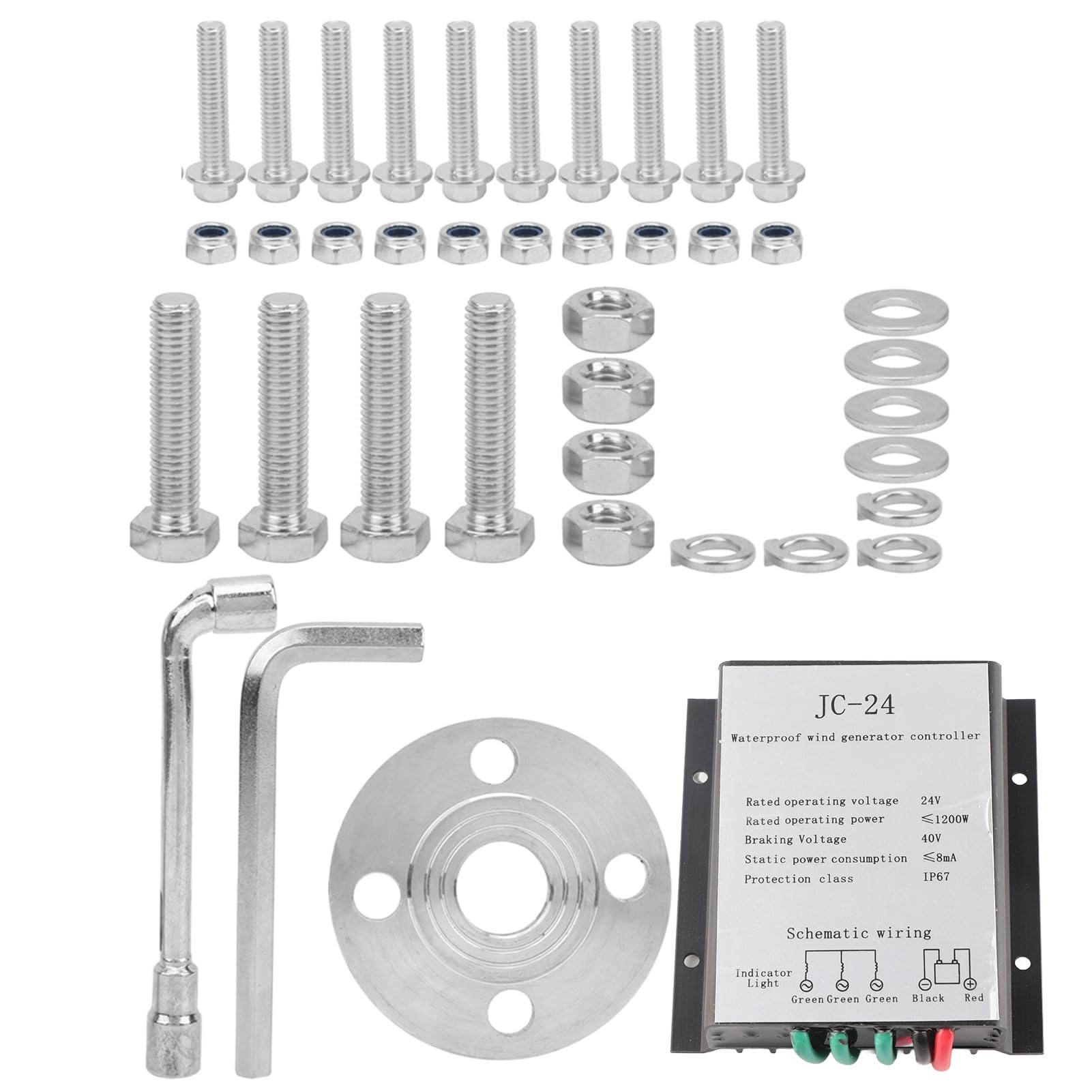TARSHYRY Kit de Turbina Eólica de 5 Palas para Generación de Energía Residencial, de Energía Fuera de la Red de 800W con Generador de Grado Industrial (24V)