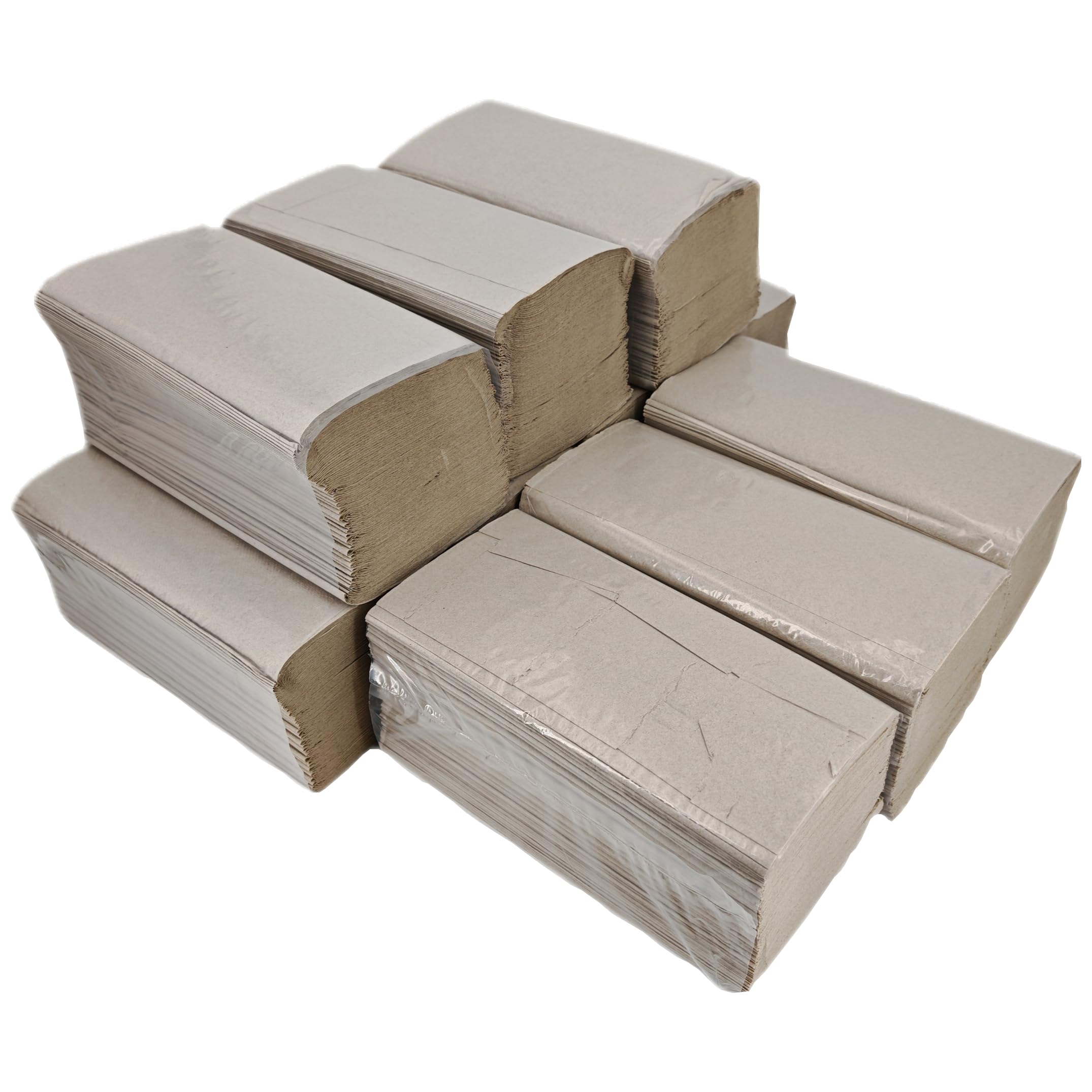 Higiene Online Toallas Secamanos Recicladas Zig-Zag | Paquetes de 200 Unidades | Papel Kraft Ecológico 2 Capas | Econature (1800)