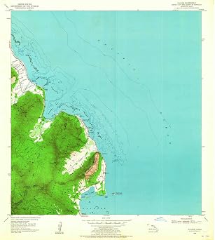 YellowMaps Kahana HI topo map, 124000 Scale, 7.5 X 7.5 Minute, Historical, 1954, Updated 1965, 26.7 x 24 in - Tyvek