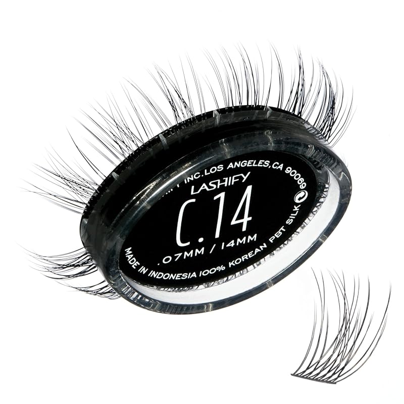 Extensões de cílios DIY Lashify Curl 14 mm, pretas, refil
