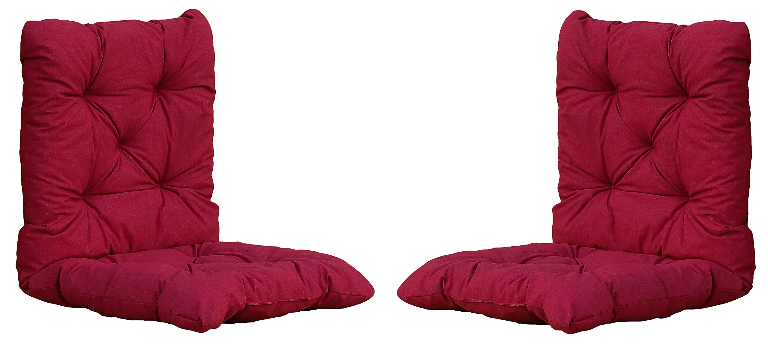 Coussins de Chaise avec Dossier Chicreat | Soulagement du Dos Jardin Rouge 98x50