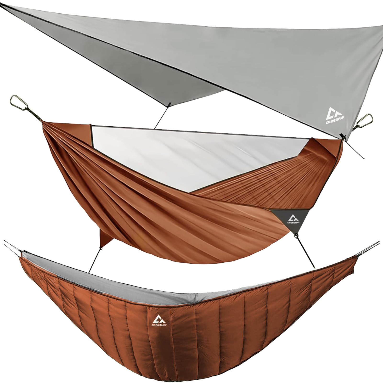 Camping Hammock with Mosquito Net, Underquilt &amp; Rain Fly Tarp