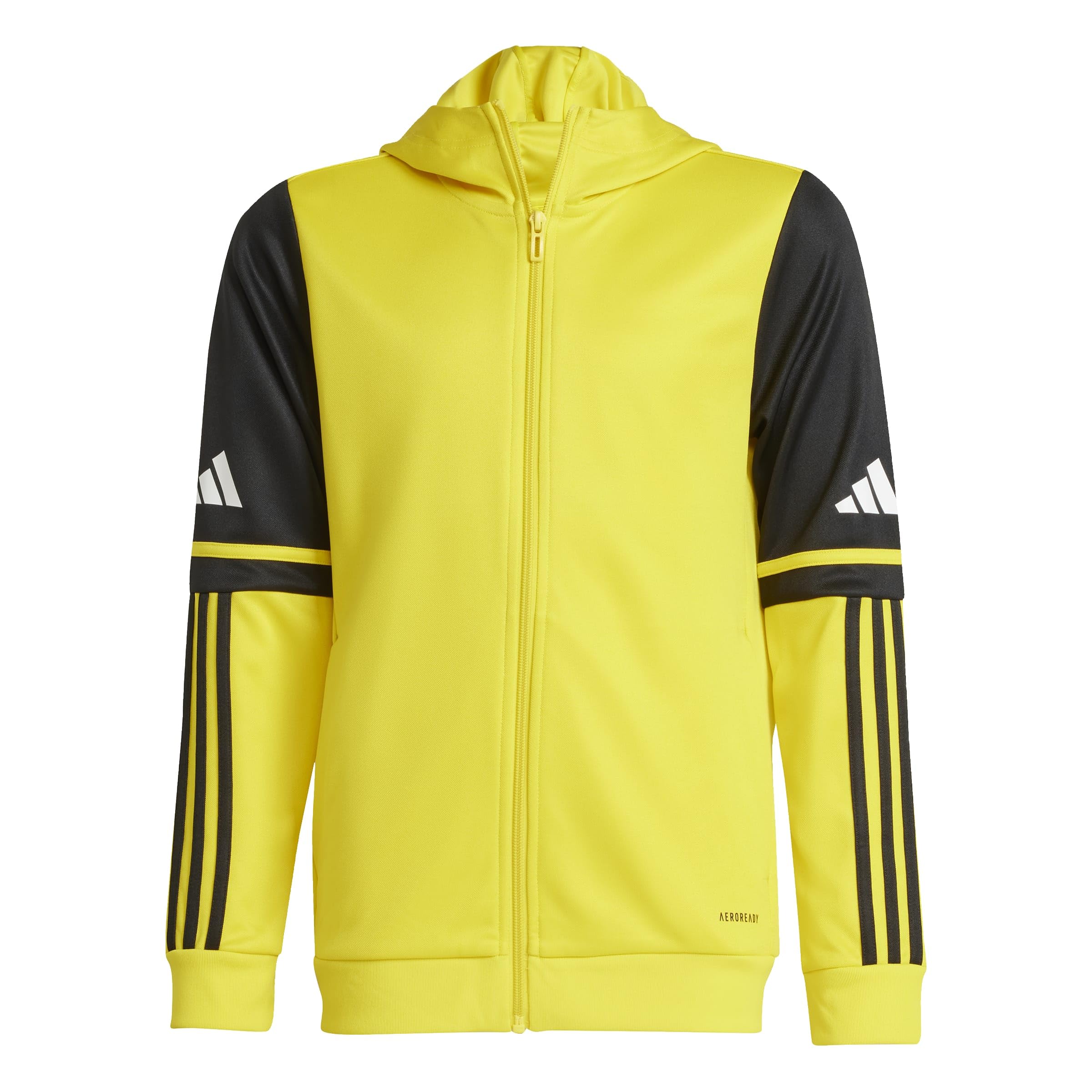 adidas Unisex Kids Squadra25 Hoody Kids Sweatshirt, team yellow/black/white, 7-8 Years