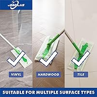 Vista 5 de JEBBLAS Recambios desechables para trapeador seco para trapeador de piso, paños de barrido, repuestos de múltiples superficies, 120