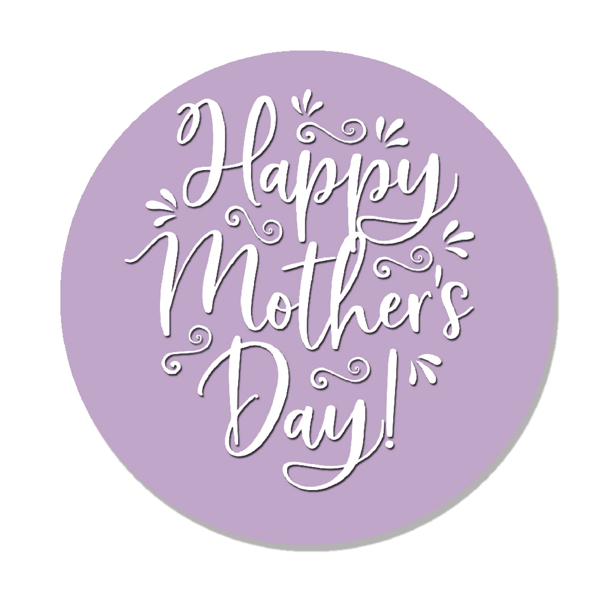 Treasured Forever Purple Happy Mother's Day Stickers - Wax Melts, Business Red, White Sticker Sweet Sweet Cone Bags Sizes - 35 Pink (37Mm)