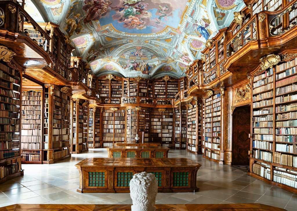 Ravensburger Puzzle 12001440 Library at St. Florian Monastery, Austria 1000 Pieces Puzzle for Adults and Children from 14 Years
