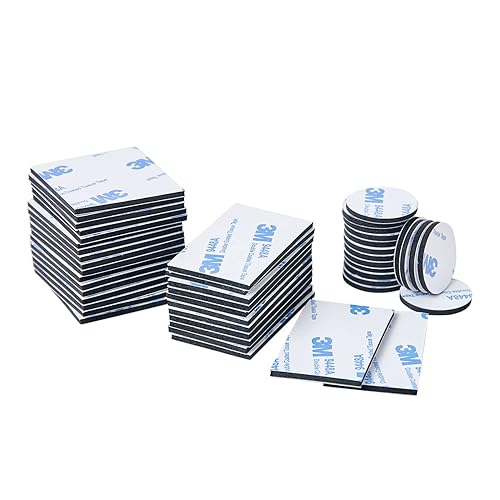 60 cintas de espuma de doble cara, cinta autoadhesiva que incluye cuadrado redondo y rectangular, montaje adhesivo súper adhesivo adecuado para