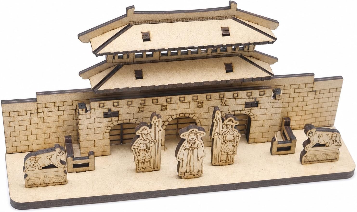 Gwanghwamun Gate, Korean Architecture Model Kit, 25-Piece Paintable MDF