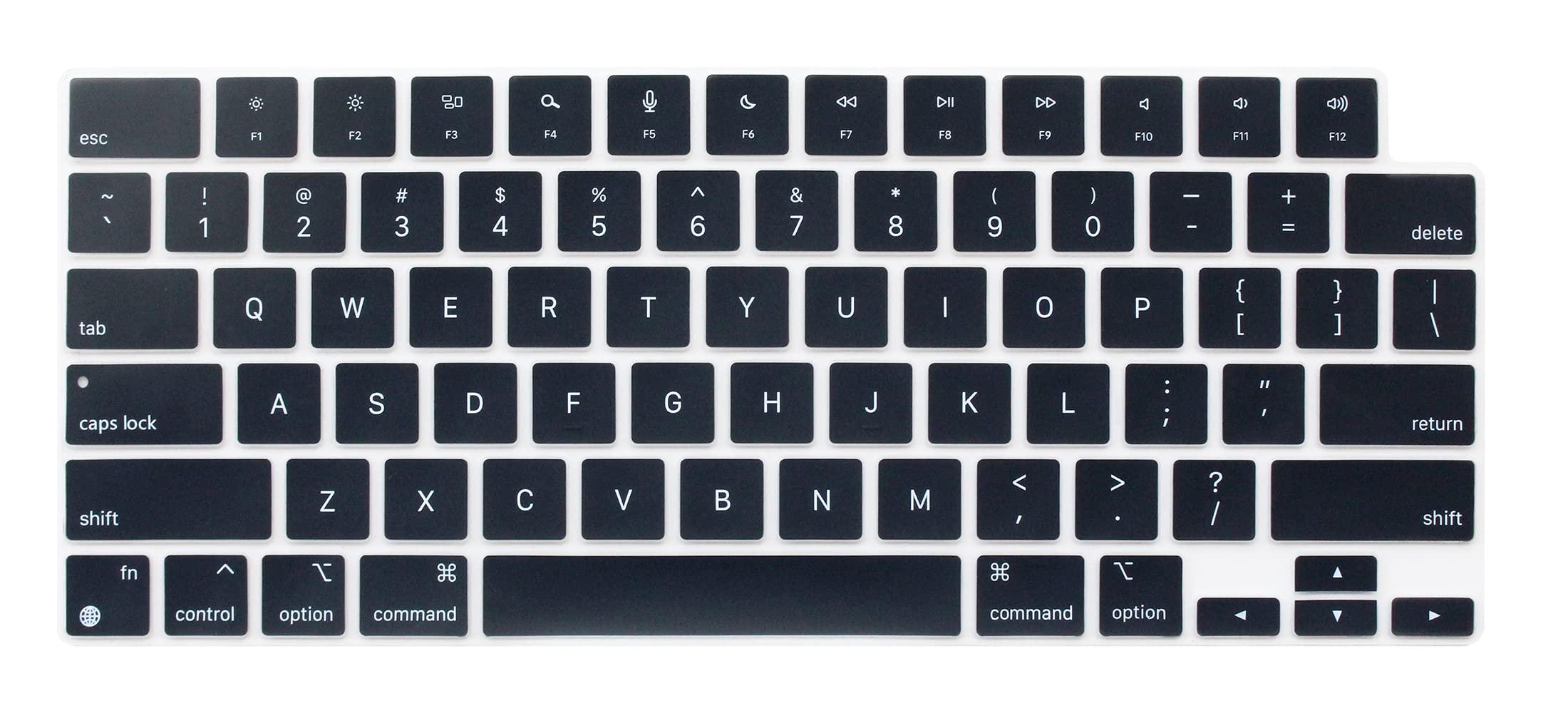 Keyboard Cover Compatible for MacBook Air 15 M2 A2941 M3 A3114, 2022 MacBook Air 13.6 inch M2 A2681 M3 A3113, MacBook Pro 14/16 inch M3/M2/M1 Pro/Max A2918 A2992 A2779 A2442 A2991 A2780 A2485 (Black)