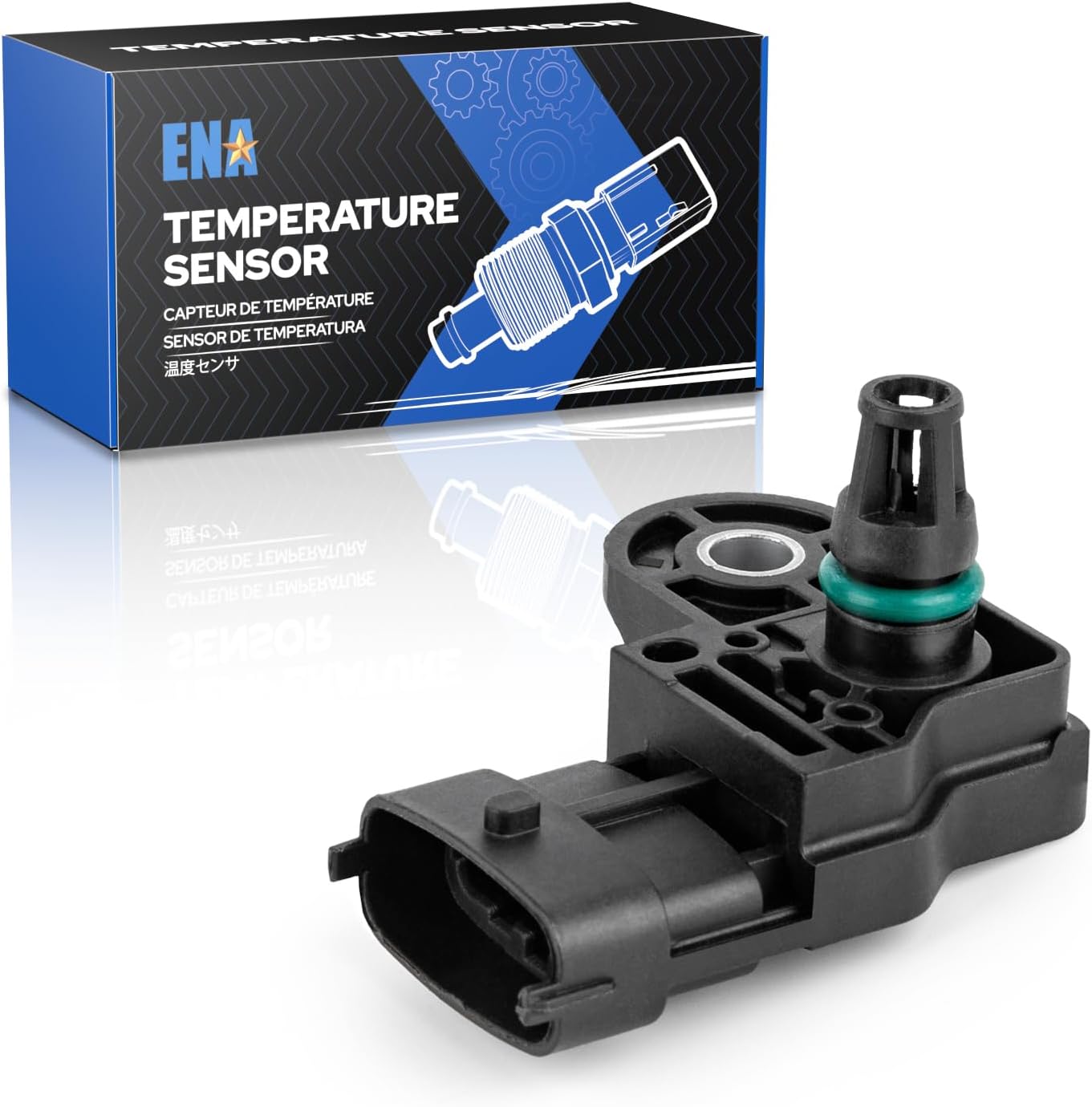 ENA Intake Air Temperature Sensor Compatible with Ford Chevy Chevrolet GMC Buick EcoSport Colorado Express 2500 Express 3500 Sonic Trax 1.0L 1.4L 2.0L 2.3L 2.8L l3 l4 2012-2022 Replaces AS493