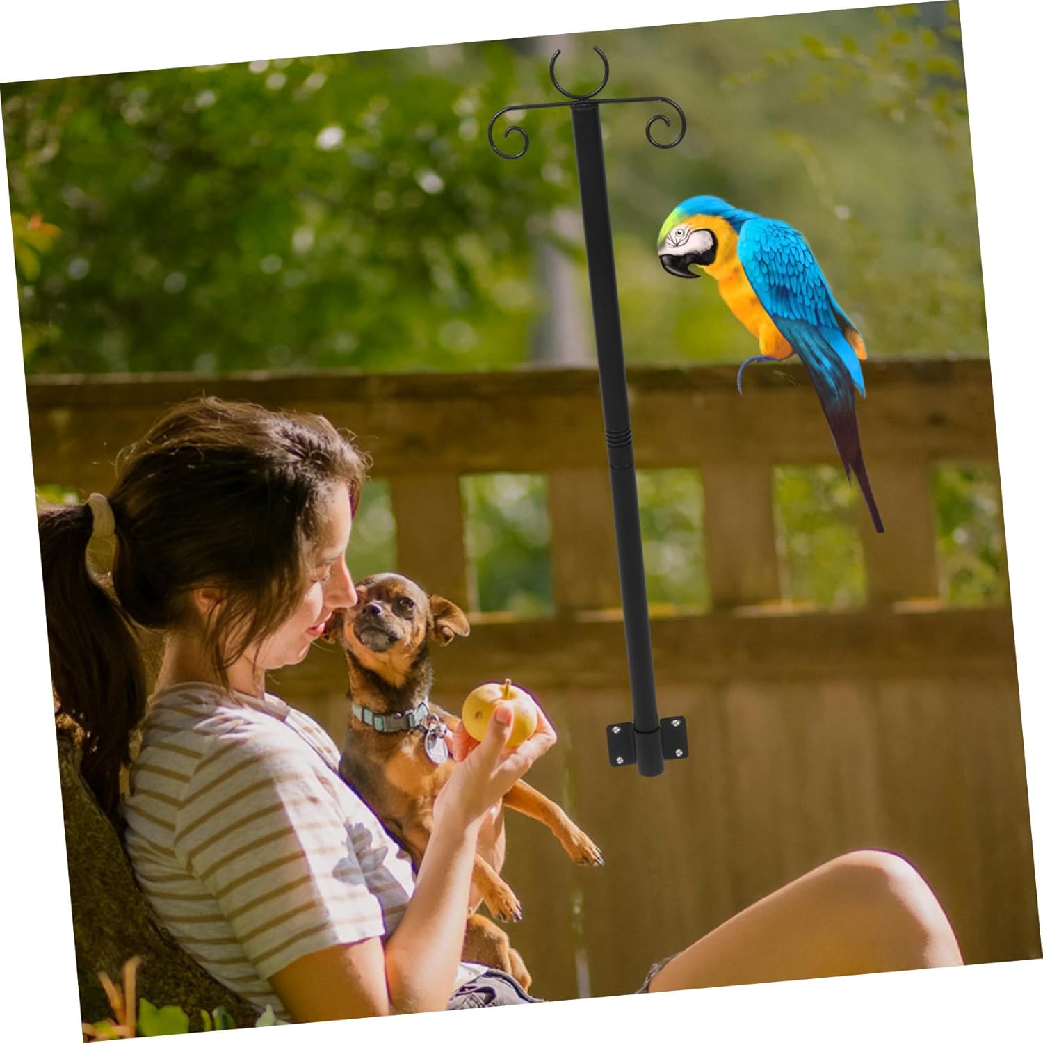 Hanging String Light Support Rod Outdoor Bird Feeder Hanger Stainless Steel Easy Installation