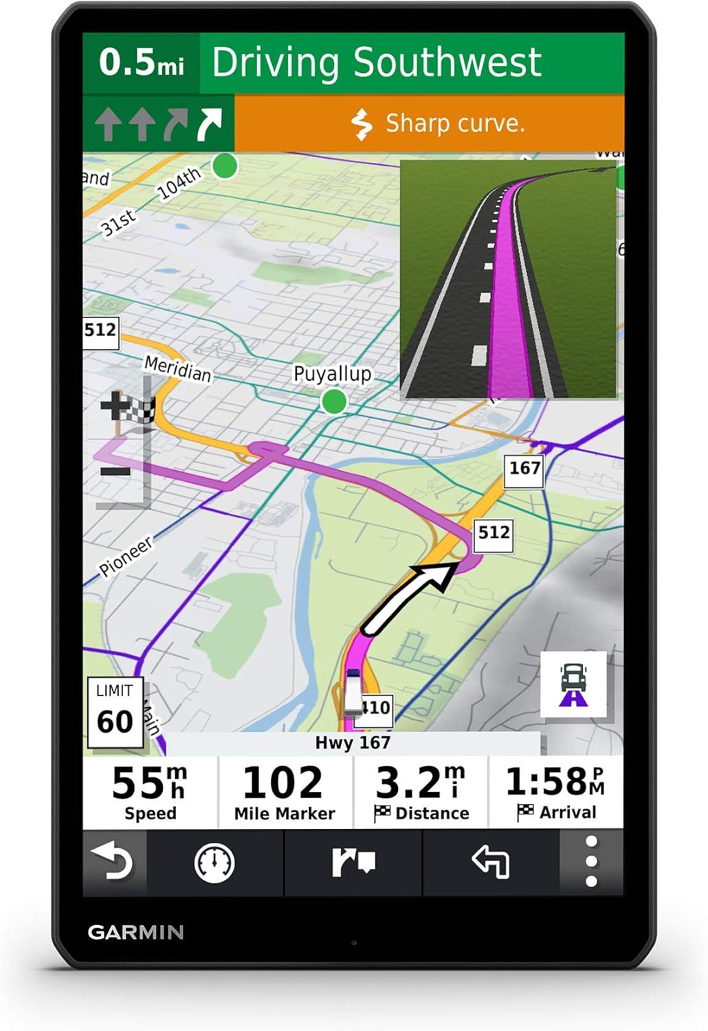 Garmin - dezl OTR800 8 inches GPS Truck Navigator - Black (Renewed)