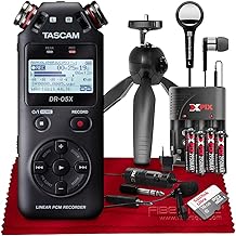 Tascam DR-05X 2-Input / 2-Track Portable Stereo Handheld Digital Audio Recorder w/USB Audio Interface (Black)++ 32GB + Bey...