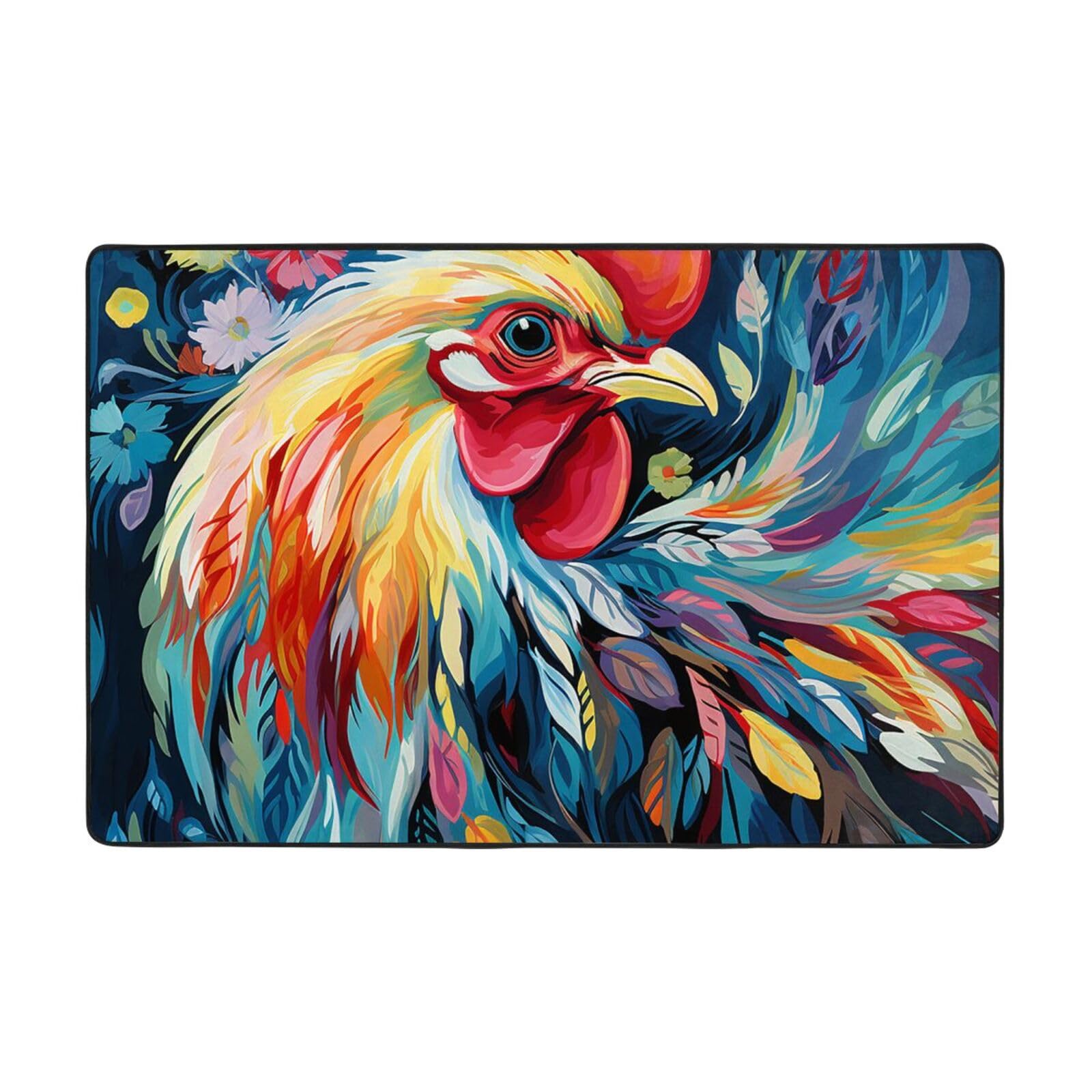 Tapis de sol pour salon vintage coloré lavable décoration d'intérieur