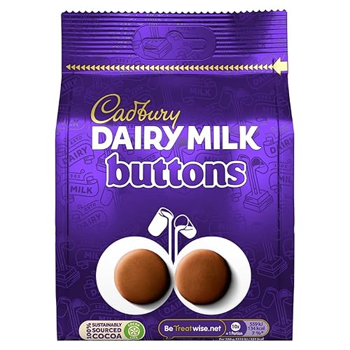 Miniatura 2 de Cadbury Bolsa de botones de chocolate gigante de leche láctea, 3.00 oz, perfecta para compartir con amigos y familiares, paquete de 10