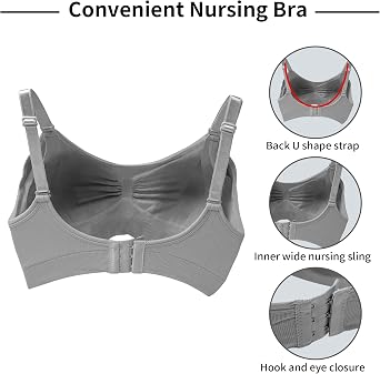 Maternity Nursing Bra Seamless Breastfeeding Bras for Women 3 Pack S-XXL