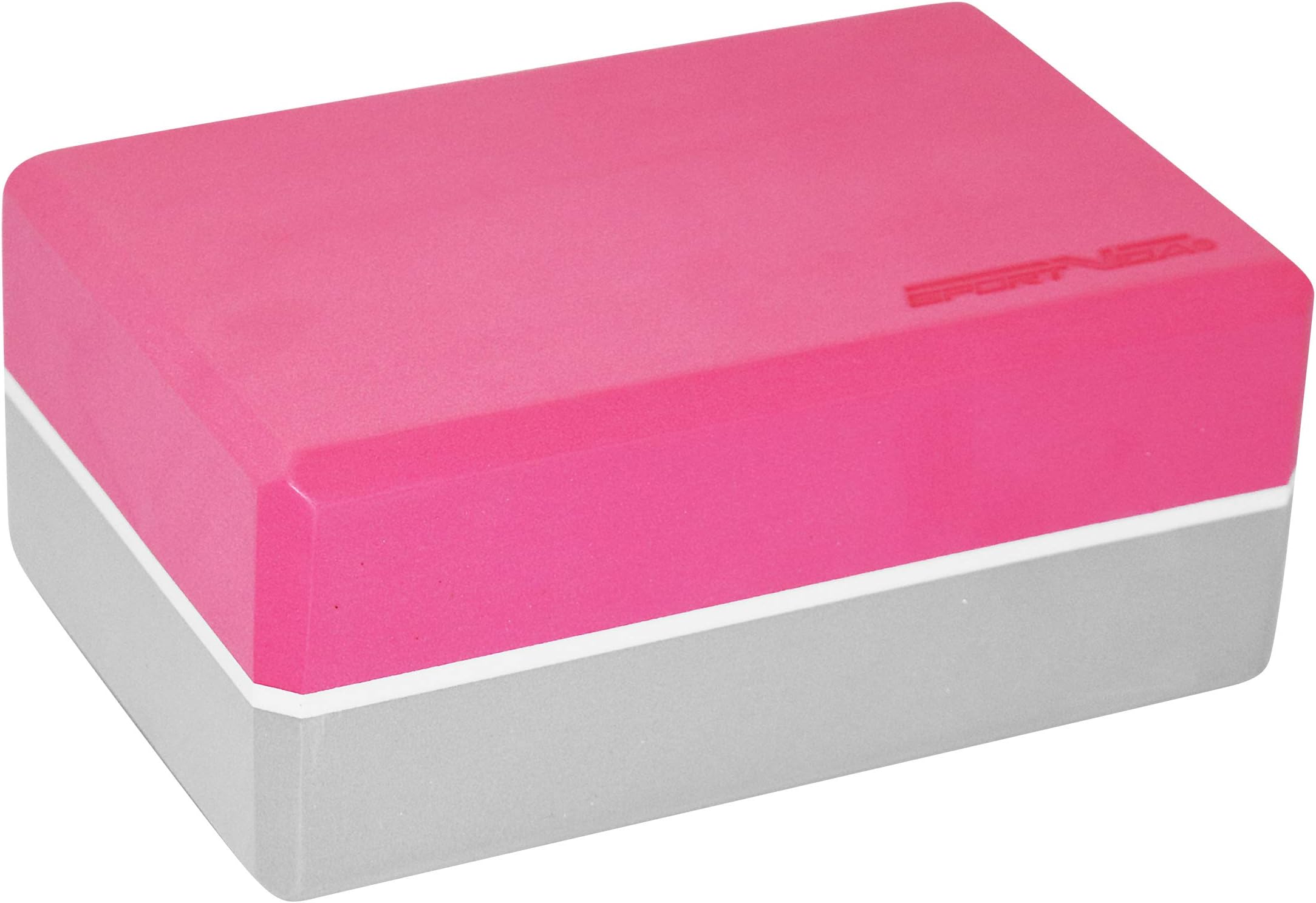 SportVida EVA Foam Yoga Block - Two-Tone Yoga Block - Yoga Block Accessories for Exercises - Aid for Yoga, Fitness and Pilates - Sports Accessories Home - Yoga Block (Pink)