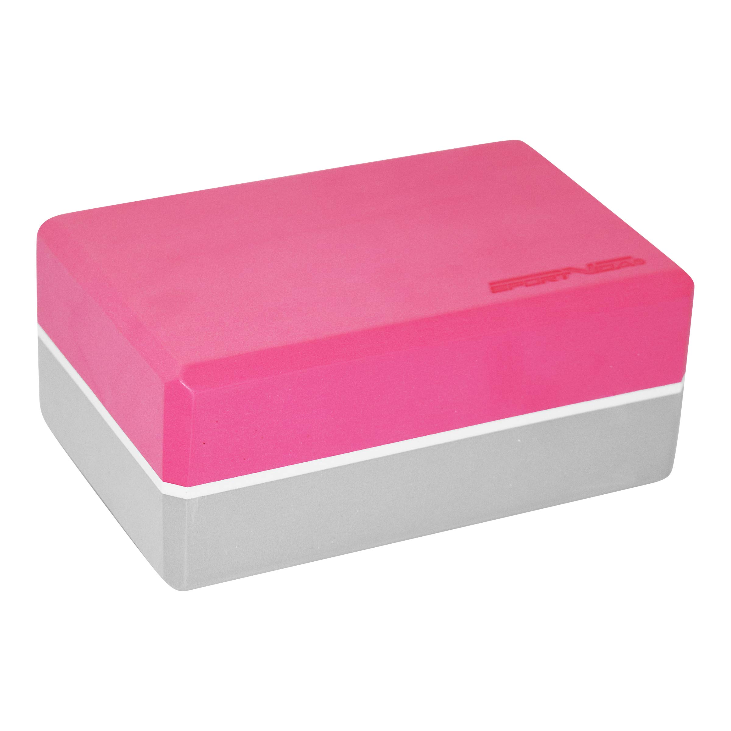 SportVida EVA Foam Yoga Block - Two-Tone Yoga Block - Yoga Block Accessories for Exercises - Aid for Yoga, Fitness and Pilates - Sports Accessories Home - Yoga Block (Pink)