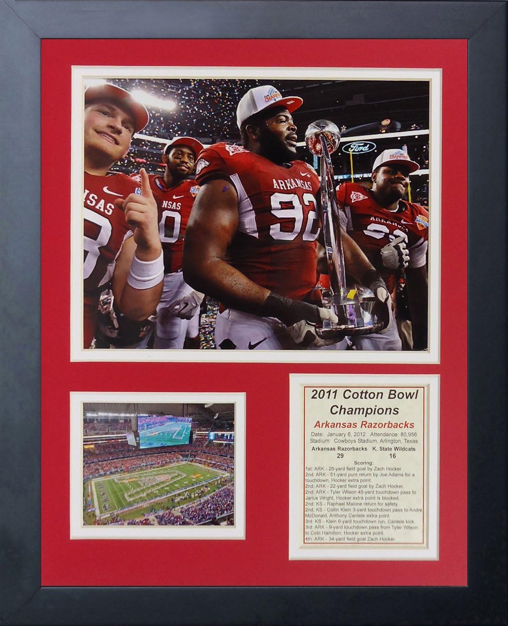 Arkansas Razorbacks - 2012 Cotton Bowl 11" x 14" Framed Photo Collage by Legends Never Die, Inc.