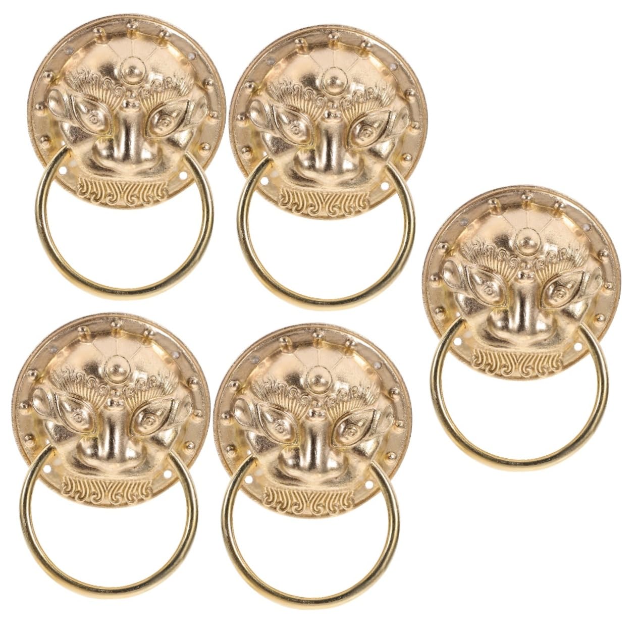 PRETYZOOM 5piezas Tirador De Puerta De Diseño De Monstruo Vintage Anillo Para Puerta Principal Instalación Para Hotel y