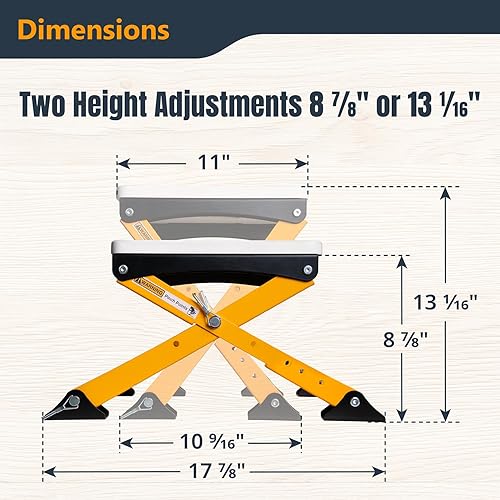 Vista 4 de POWERTEC Soporte de mesa plegable para enrutador – Base de estación de trabajo de altura ajustable para mesas de enrutador de 11-1/2 x 15-1/2