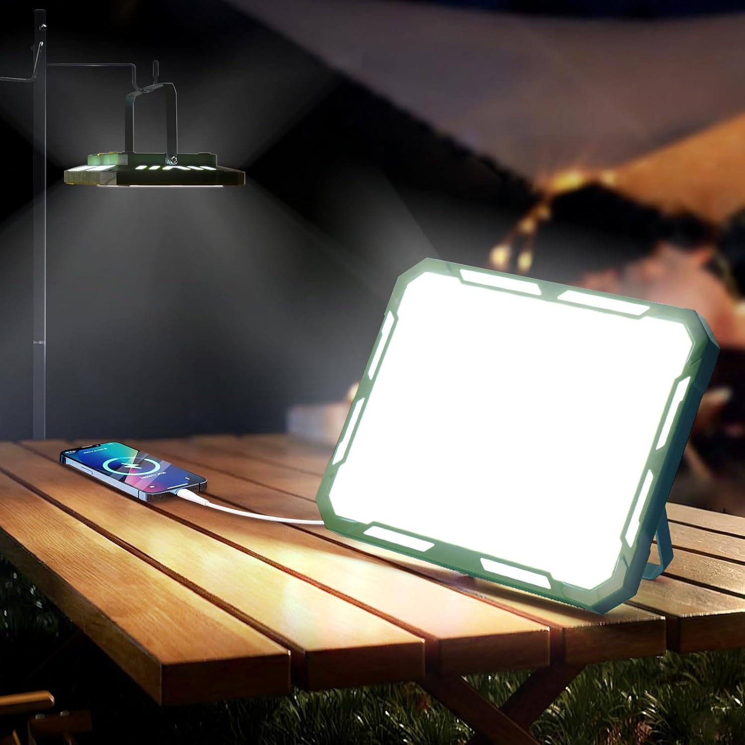 Camping Lantern Rechargeable Camping Lights 60W,3000LM, 6 Modes, Waterproof Camping Essentials with 5 Magnetic Bases, for Emergency, Power Outages, Tent, Hiking, Car Repair, Fishing