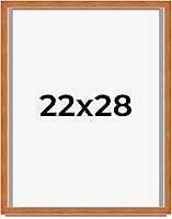 Vista 109 de Marco marrón de 18 x 24 pulgadas, marco de madera maciza de nuez de miel, ancho de moldeo de 0.875 pulgadas, profundidad de rabo de 0.875 pulgadas