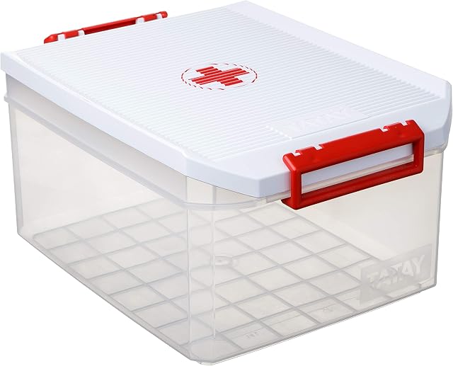 Tatay Large First Aid Box with Lid, White 27 x 39 x 19 cm white