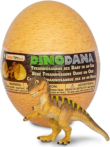 Safari Ltd.  Baby T-Rex con huevo  Colección Dino Dana  Figuras de juguete para niños y niñas