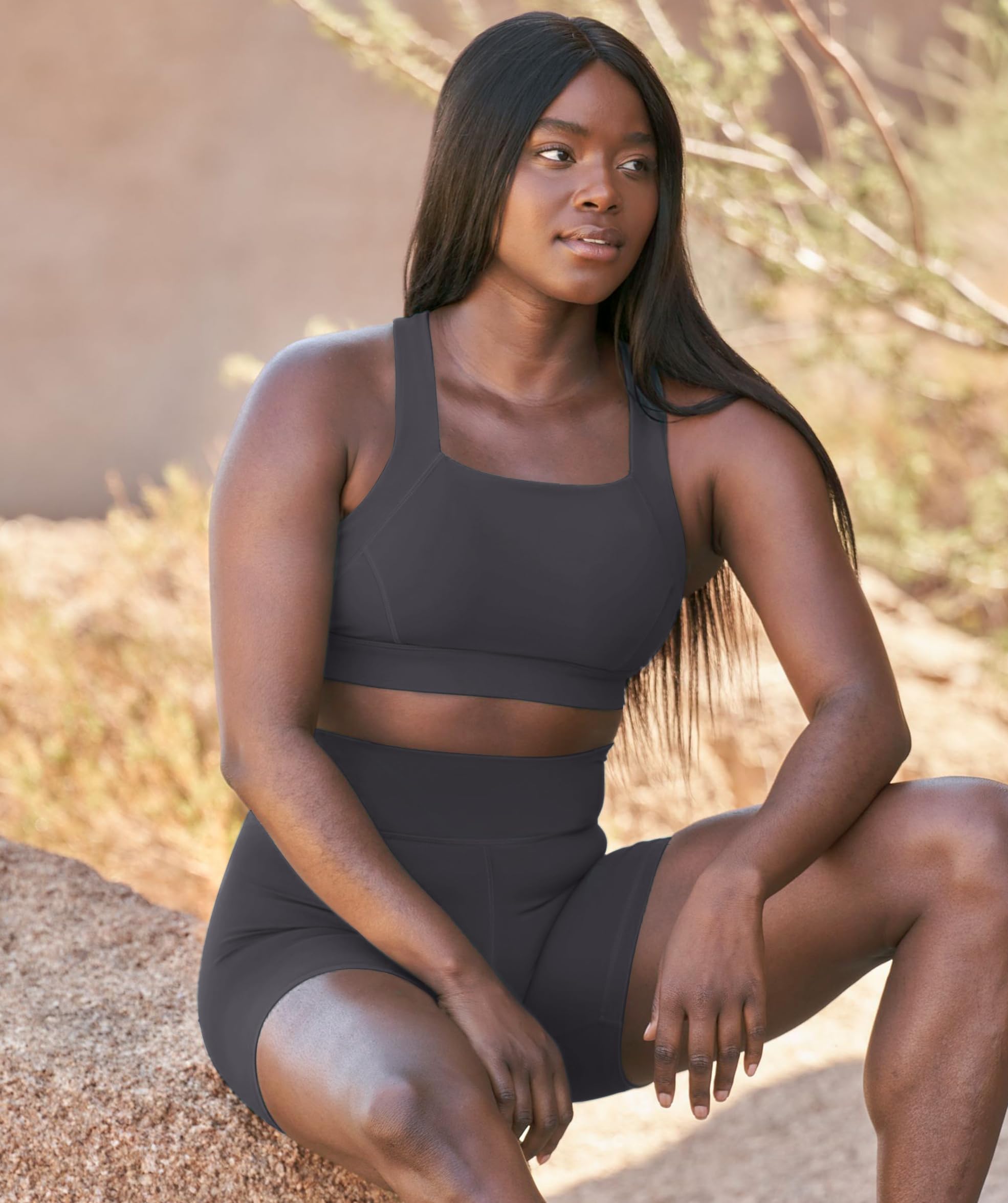 VALANDY Short de sport pour femme taille haute - Short de yoga pour motard, entraînement, course à pied, cyclisme, athlétisme, doux et extensible