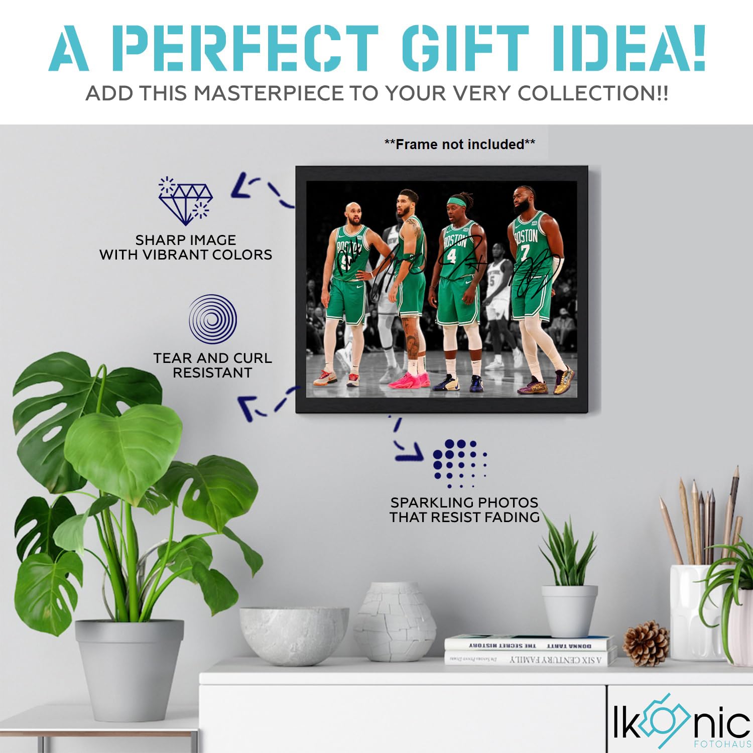 Amazon.com: Ikonic Fotohaus Jayson Tatum Jaylen Brown Jrue Holiday 