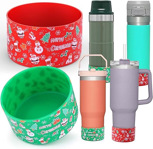 AIERSA 2 fundas de silicona para botas Stanley Quencher de 40 onzas y 30 onzas con asa, para IceFlow de 20 onzas y 30 onzas, cubierta protectora