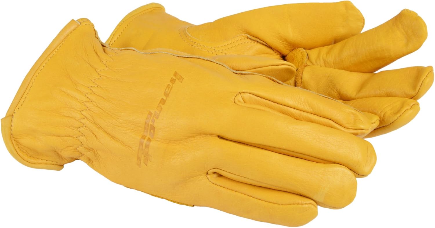 Forney 53104 Cowhide Leather Driver Premium Lined Men's Gloves, Medium