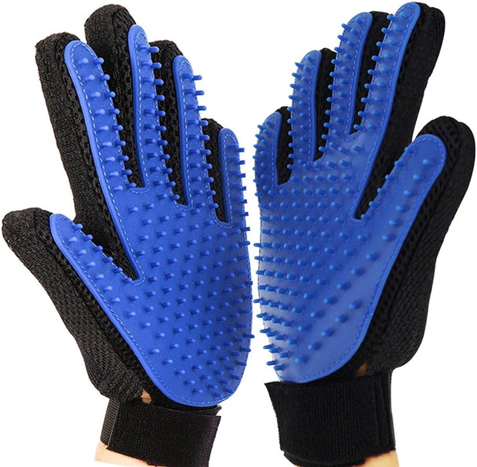  Left And Right Upgrade Version Pet Grooming Glove Brush For Dog And