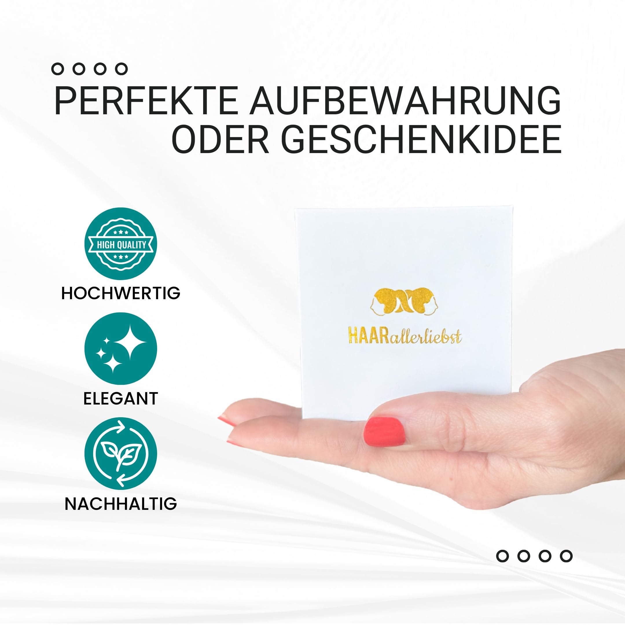 HAARallerliebst Silikonowe gumki do włosów, uniseks, 9 sztuk + pudełko do przechowywania, gumka do włosów premium dla kobiet i mężczyzn, ultra mocne trzymanie – gumka do warkoczy dla kobiet, gumka do