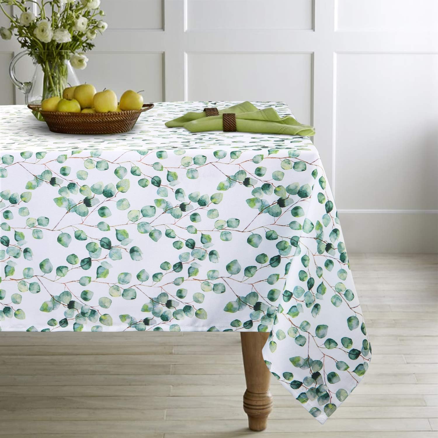 Lahome Eucalyptus Leaf Tablecloth Water Resistant