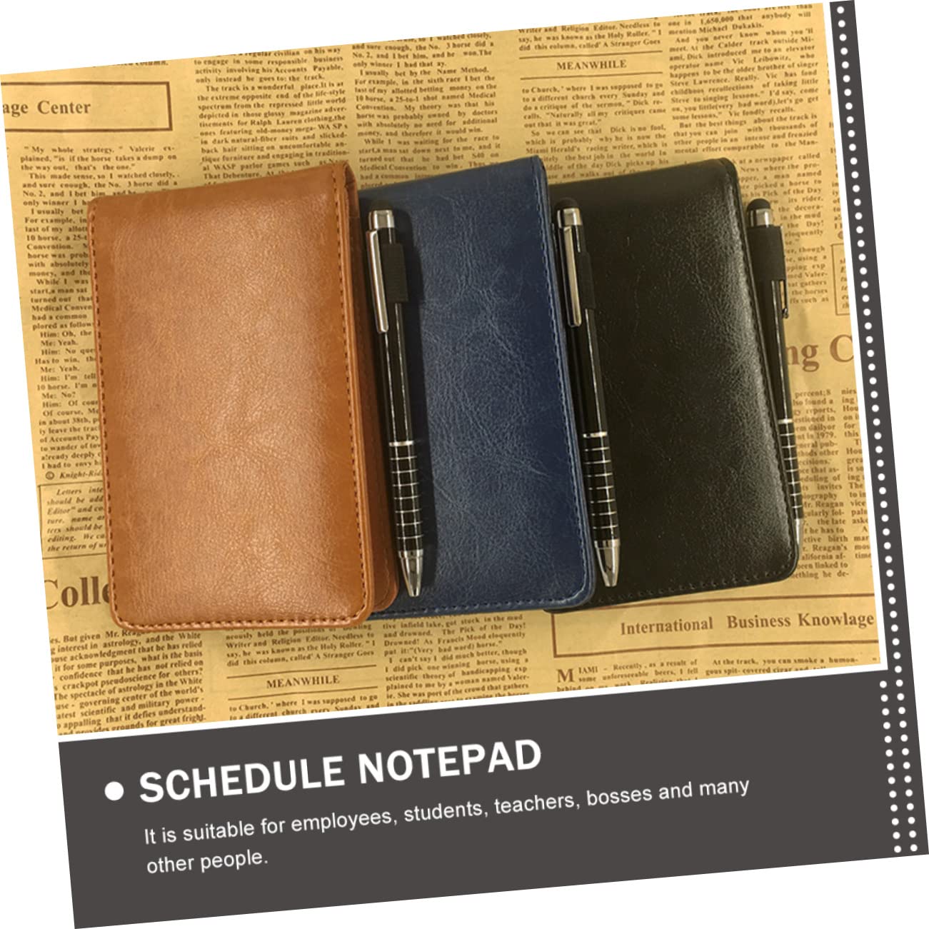 Artibetter 10 Pièces Business Notebook Épais Multifonctionnel PU Portable pour Bureau École Maison Noir