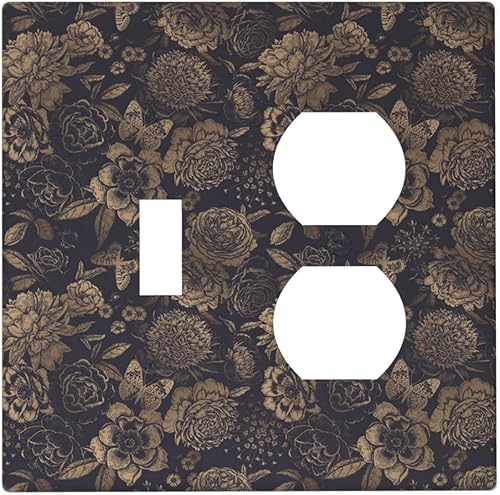 Miniatura 128 de Cubiertas Decorativas para Interruptor de Luz de Palanca Triple Retro Rojo Pulpo Monstruo Ola Marina Azul de 3 Segmentos Cubiertas de Placa de Pared