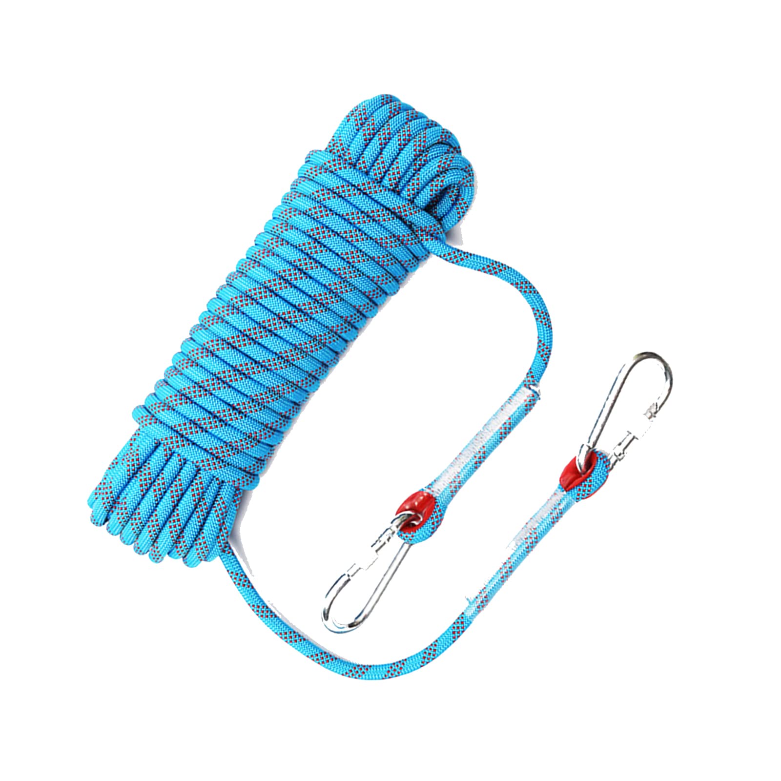 Cuerda de seguridad con mosquetón doble para escalada y escape de emergencia, diseño multifuncional y duradero para una mayor estabilidad y sujeción segura