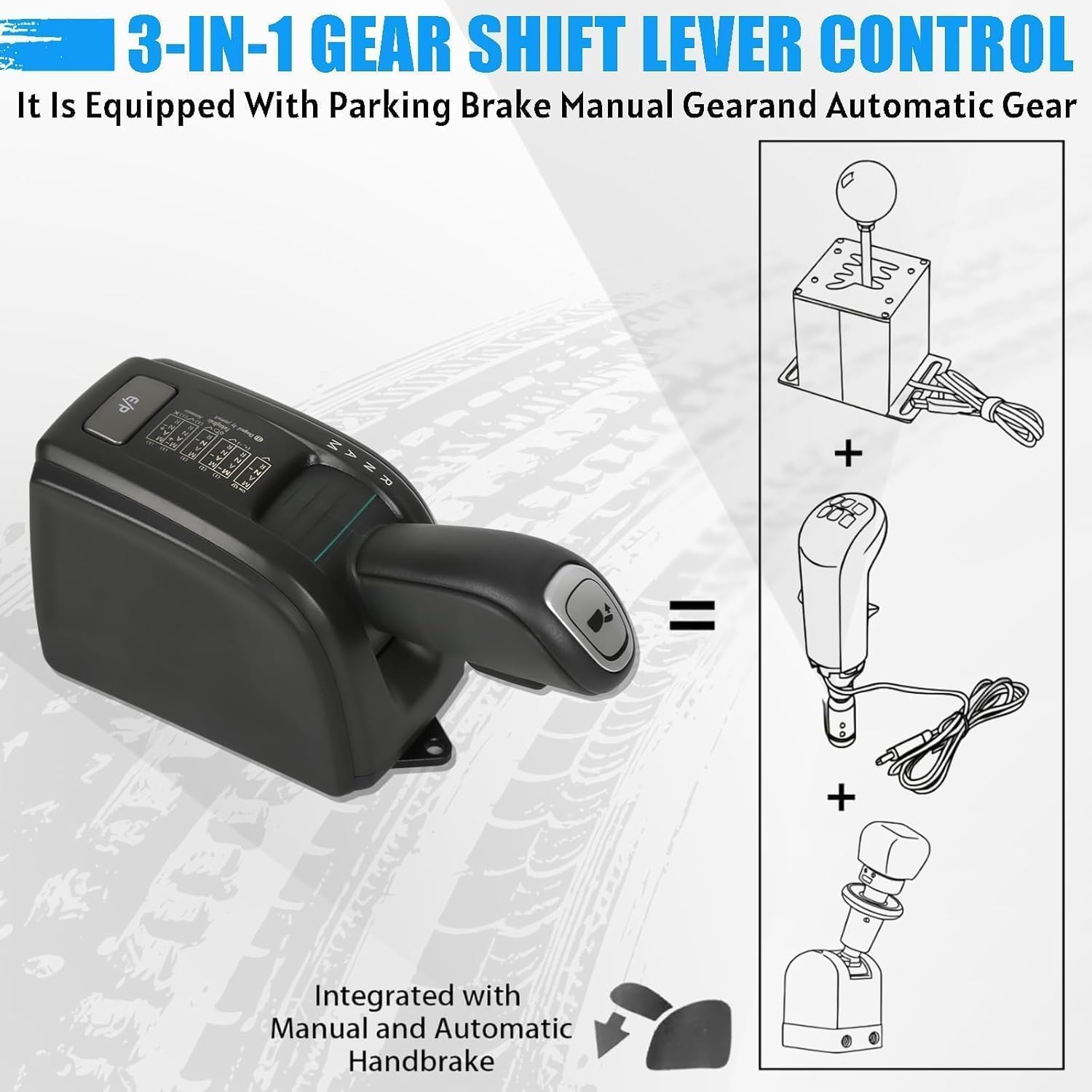 3-in-1 Handbrake&Automatic&Manual Transmission Gear Shift for PC USB for ETS 2 European/American Truck SIM Racing ATS CTS Fit for Logitech G923 G29 G27 G25 and T-GT II T300 T500