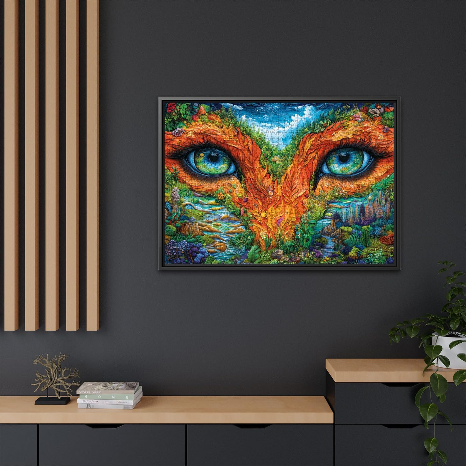 Eyes of Nature 1000 Piece Jigsaw Puzzle, Vibrant Fantasy Landscape Puzzle with Poster, Magnetic Gift Box & Smart Code Guide, Unique Puzzle Gift for Adults & Nature Lovers