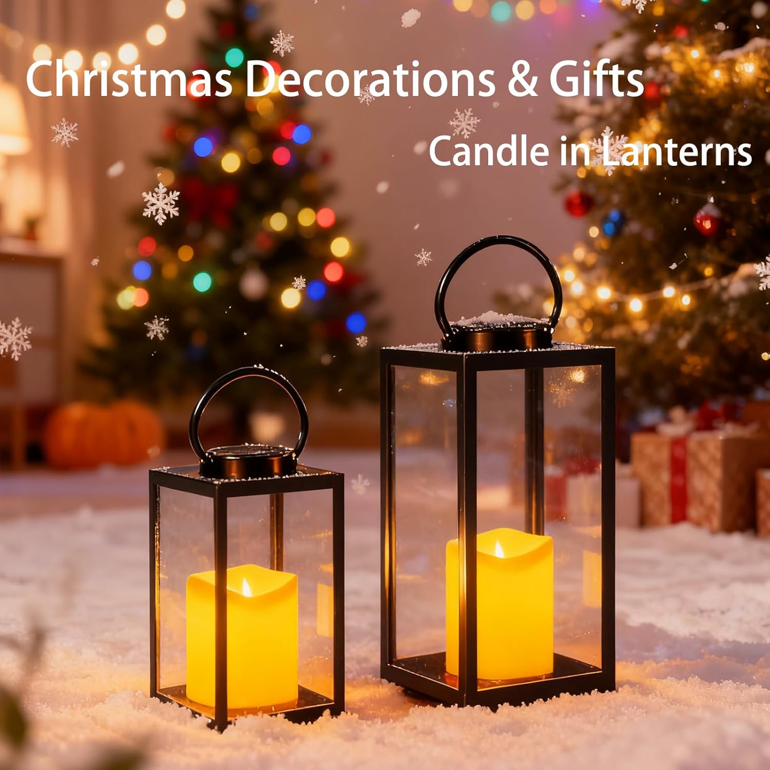 Solar Candles Outdoor Waterproof, 2 Pack Solar Flameless LED Rechargeable Candles with Flickering Glow, Dusk to Dawn Auto On/Off, Replaceable Battery, Lantern & Garden Decor, Holiday Gifts (3" x 4") - Image 3